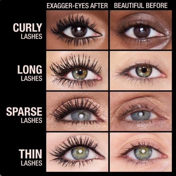 Charlotte Tilbury Exagger-Eyes Volume Mascara: Black, Travel Size, NIB - Picture 4 of 8